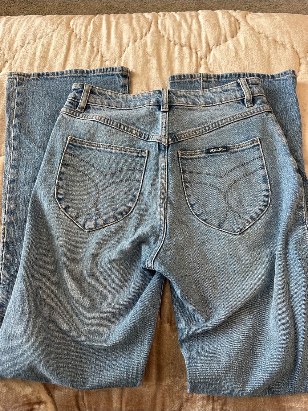 Rollas Dusters Bootcut High Rise Slim Blue Jeans 27